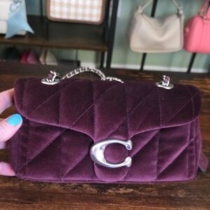 Coach Quilted Tabby 20, Merlot Velvet